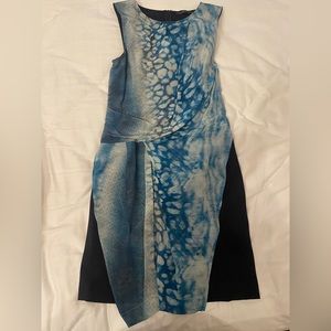 Dark blue with light blue sleeveless